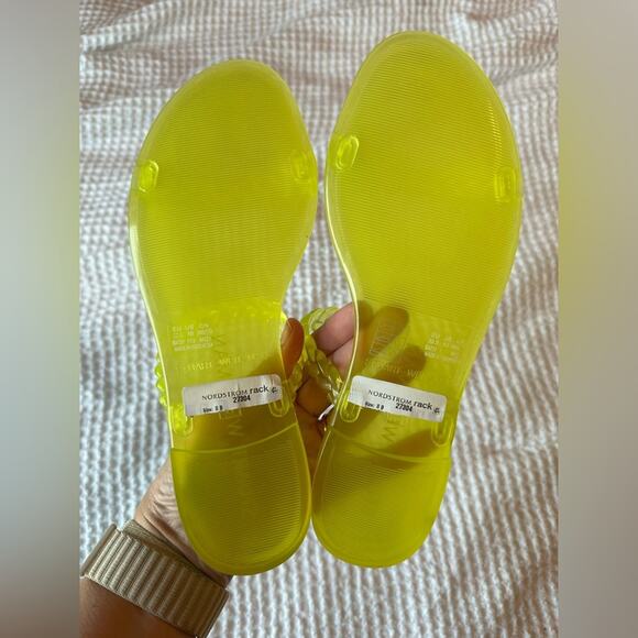 NEW Stuart Weitzman Women's Braida Sawyer Jelly Sandal Neon Green Size 8 - Picture 9 of 9